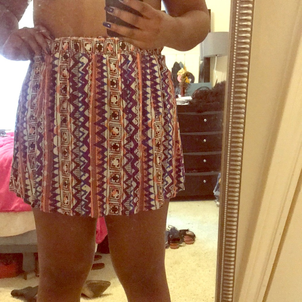 High waist skater skirt